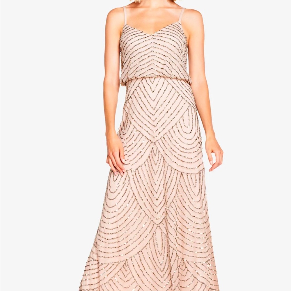 Elegant Beaded Evening Gown